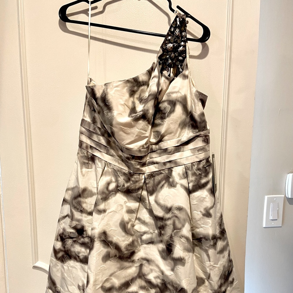 NWT JS BOUTIQUE one shoulder cocktail dress
